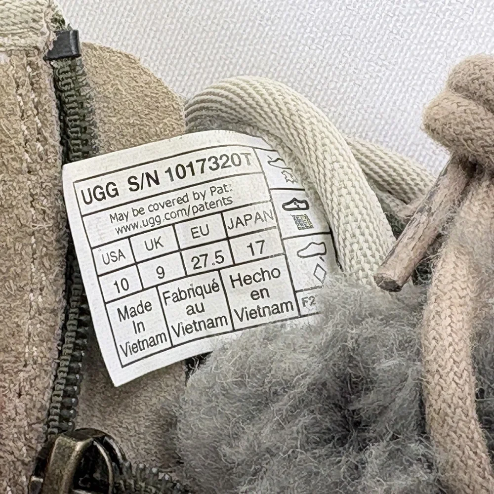 UGG Kids Neumel II Water Resistant Chukka Boots Green Tan Suede 1017320T Size 10